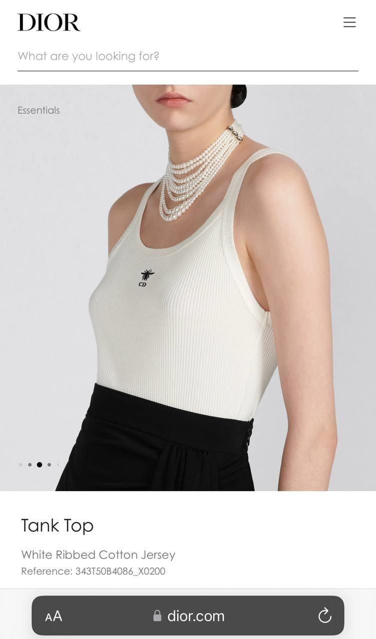 YENİ SEZON DİOR BEYAZ TANK TOP