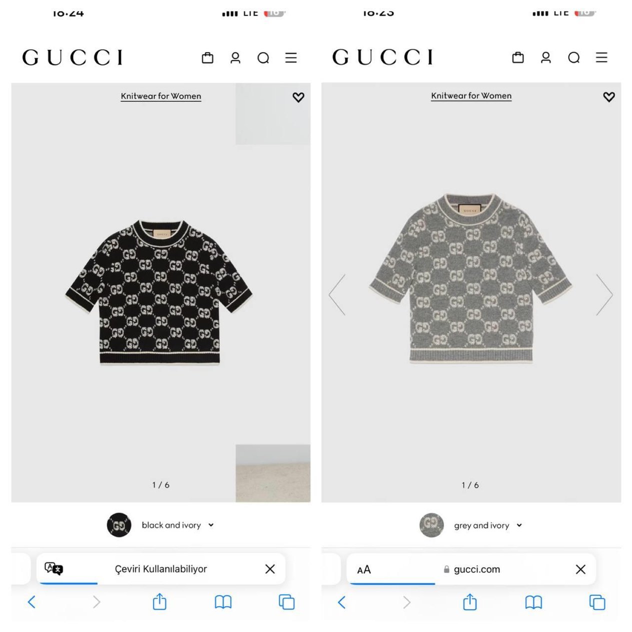 YENİ SEZON GUCCİ GRİ TRİKO TSHİRT