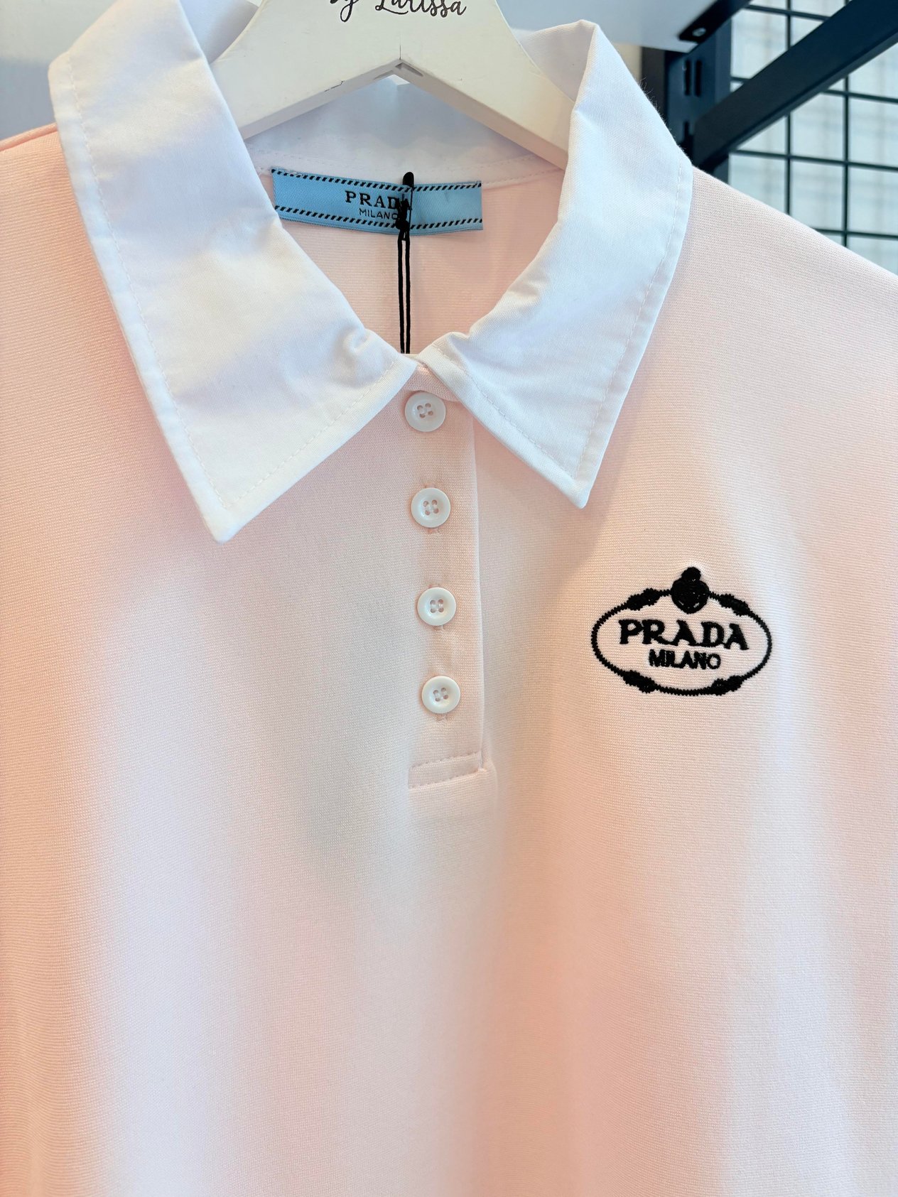 YENİ SEZON PRADA POLO YAKA PEMBE TİŞÖRT