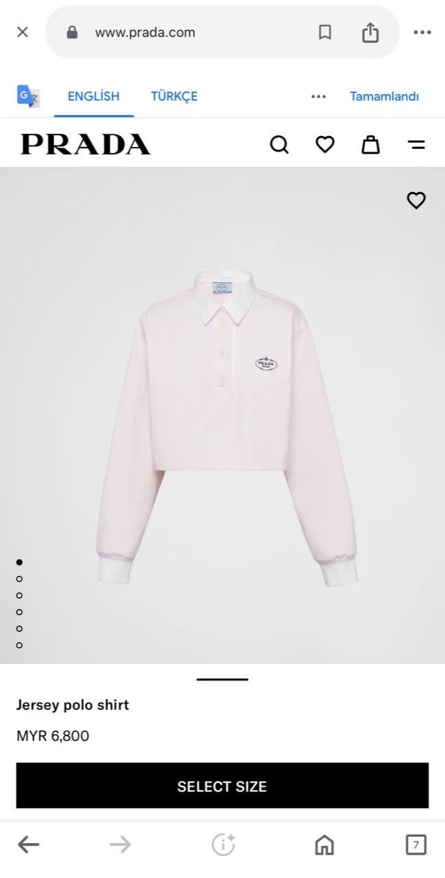 YENİ SEZON PRADA POLO YAKA PEMBE TİŞÖRT