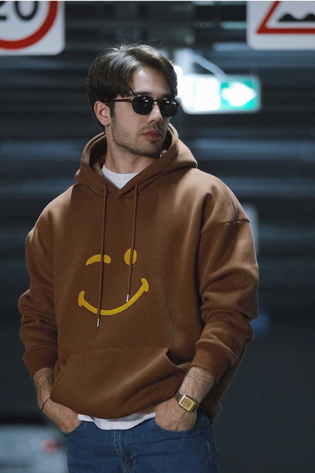 Bol Kalıp Smile Sweatshirt