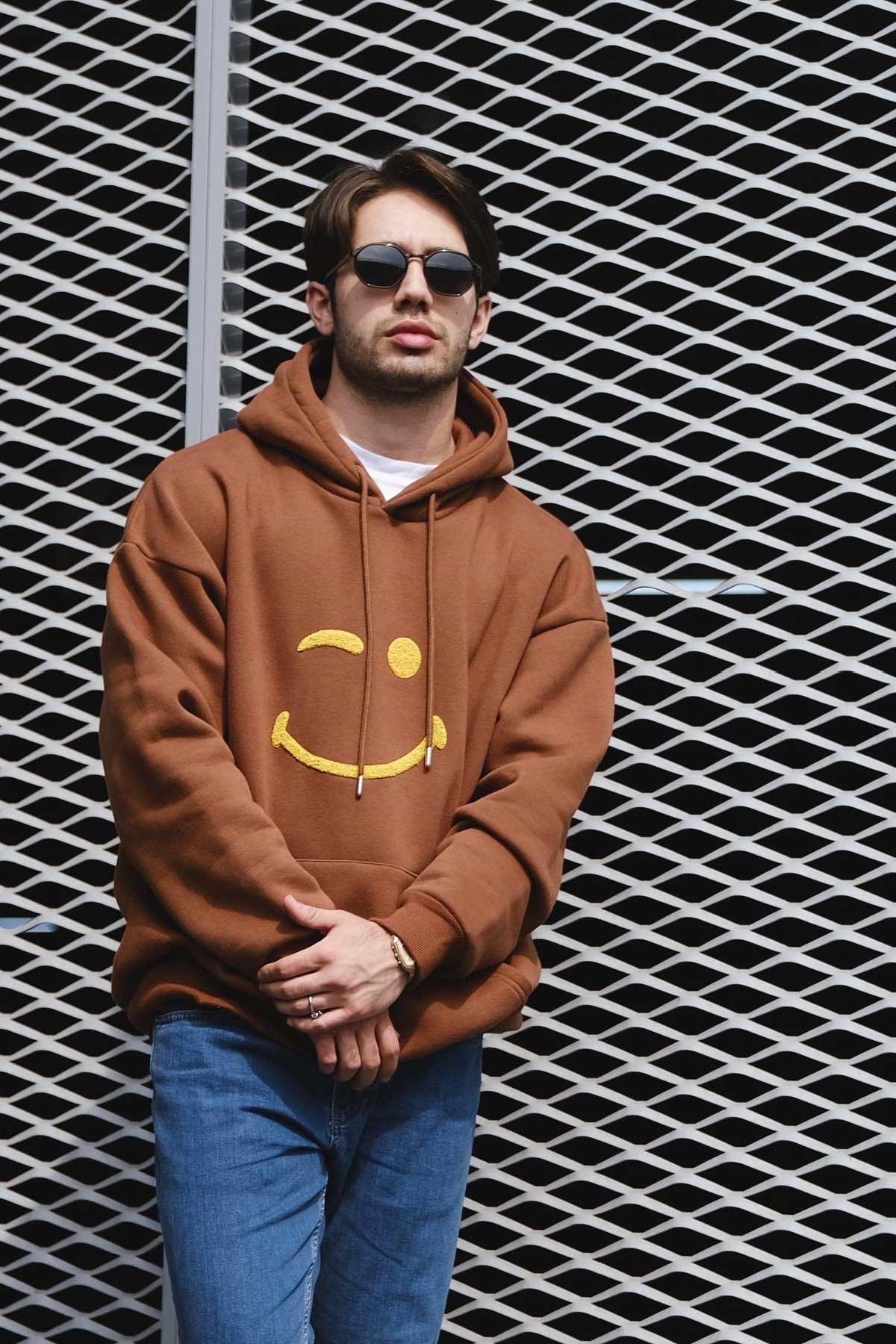 Bol Kalıp Smile Sweatshirt