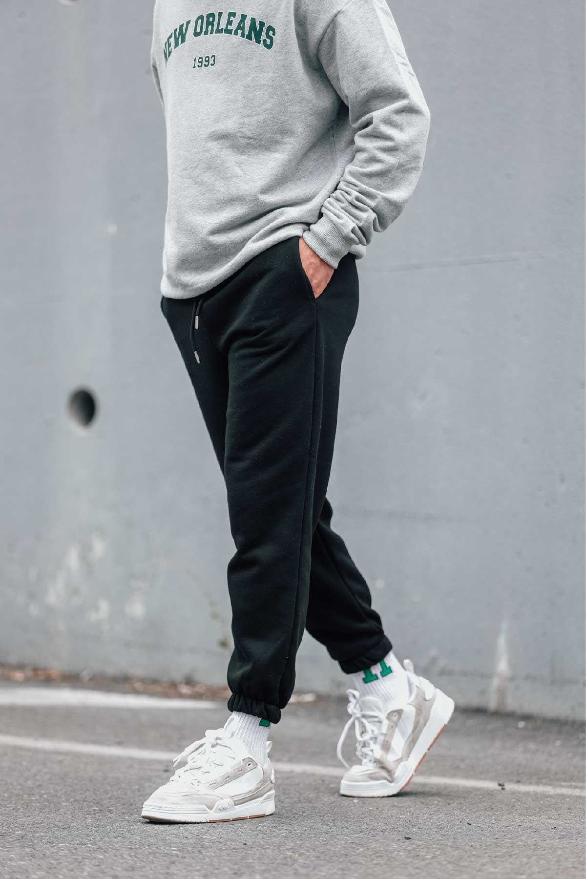 Hafif Oversize Siyah Eşofman