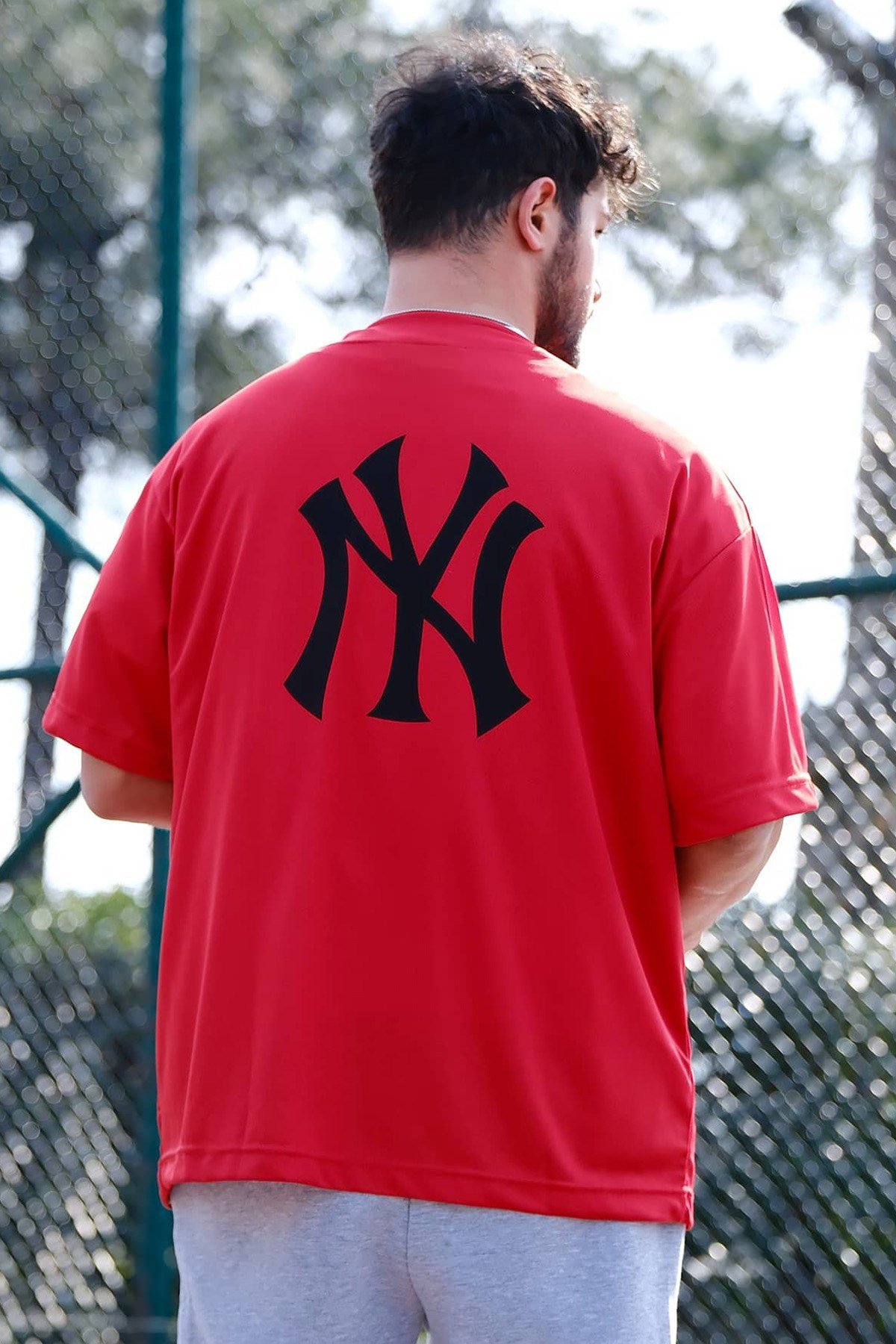 Oversize Kırmızı NY Forma