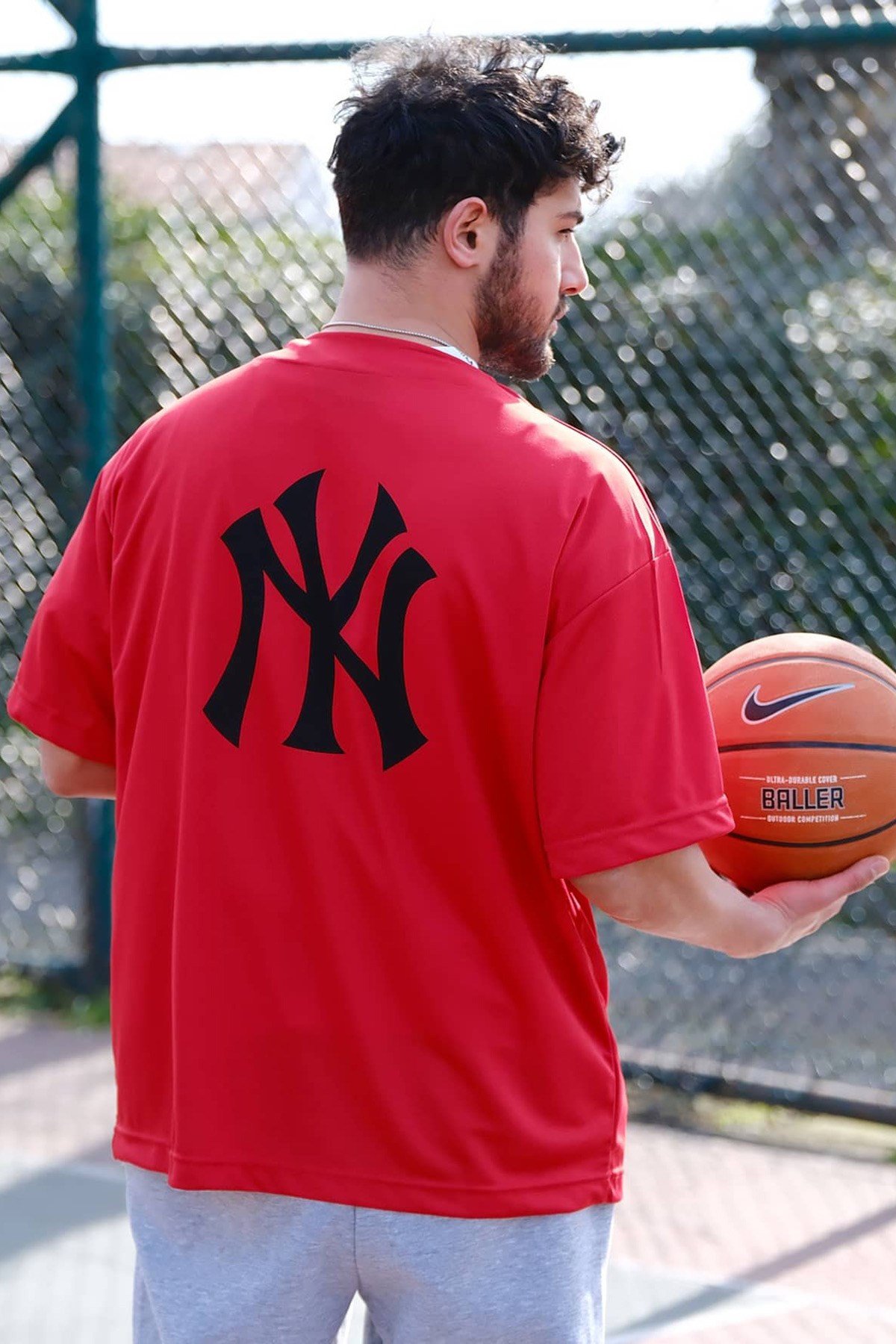 Oversize Kırmızı NY Forma