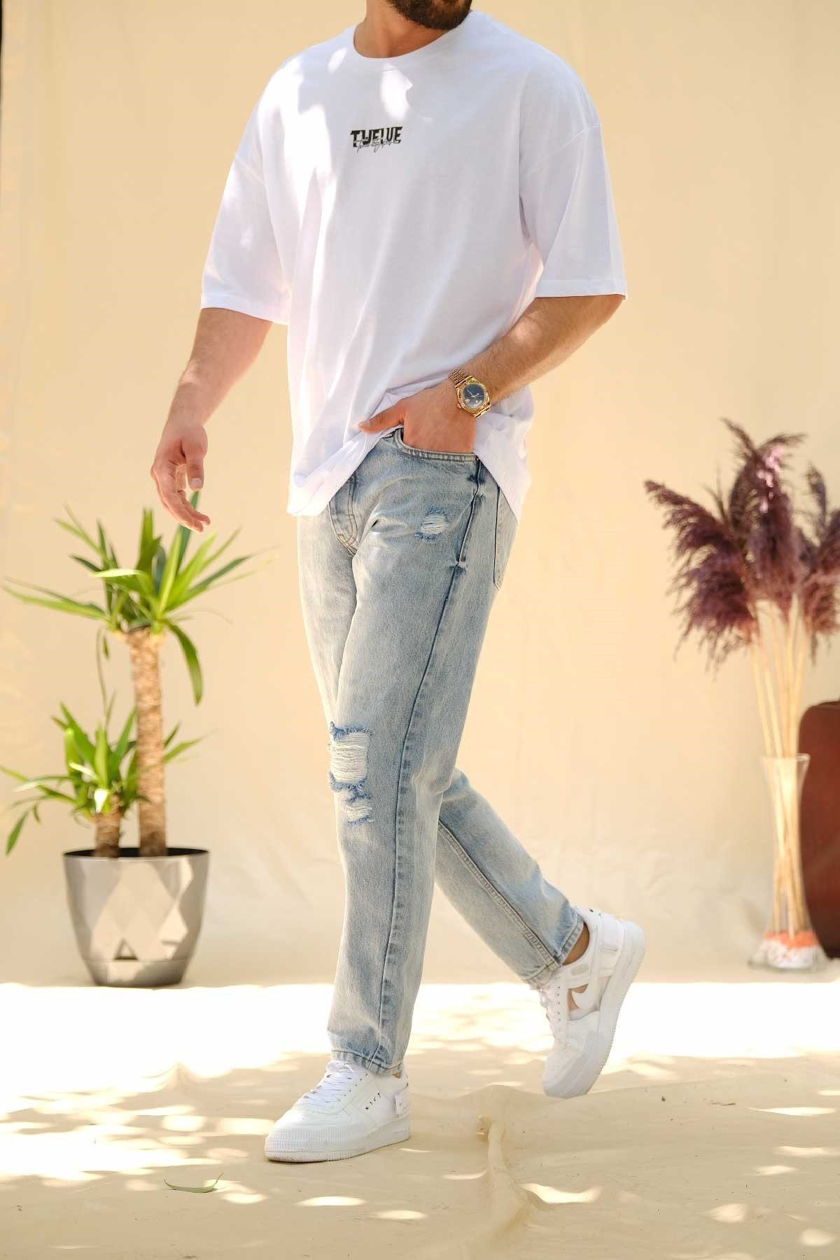 Yırtıklı Regular Fit Kalıp Jean