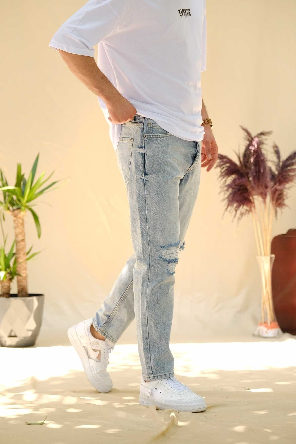 Yırtıklı Regular Fit Kalıp Jean