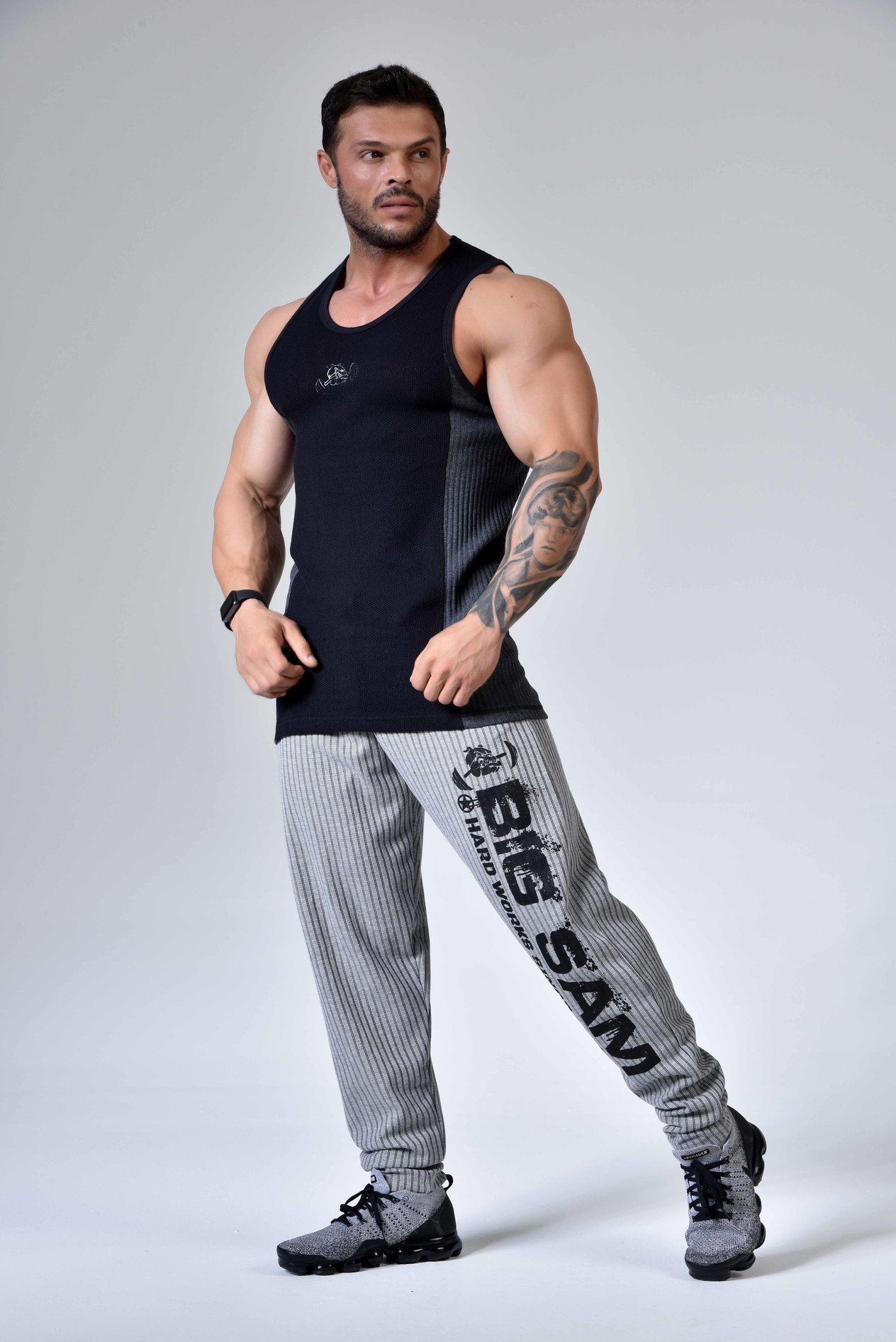 Erkek Antrenman Atleti Streç Slim Fit Kolsuz Üst  2316