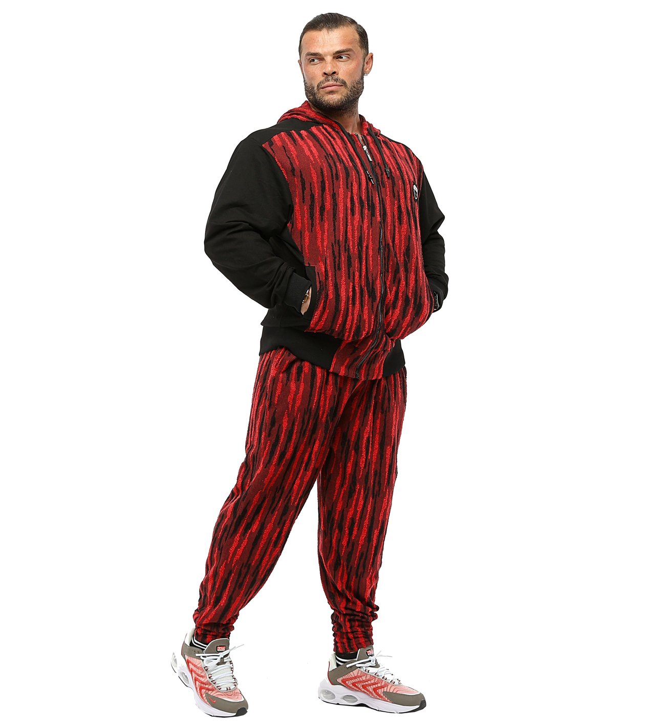 Kışlık Eşofman Altı Dokulu Oversize Body Pantolon
