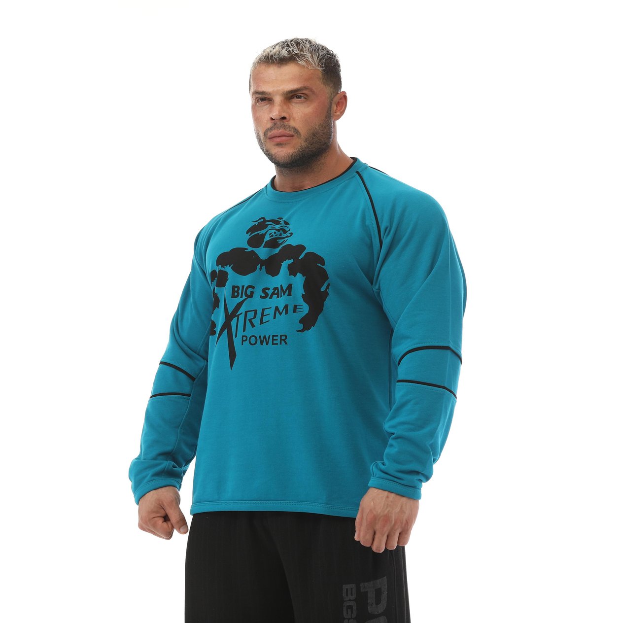 Mavi Kışlık Pamuklu Sweatshirt Big Sam 4670