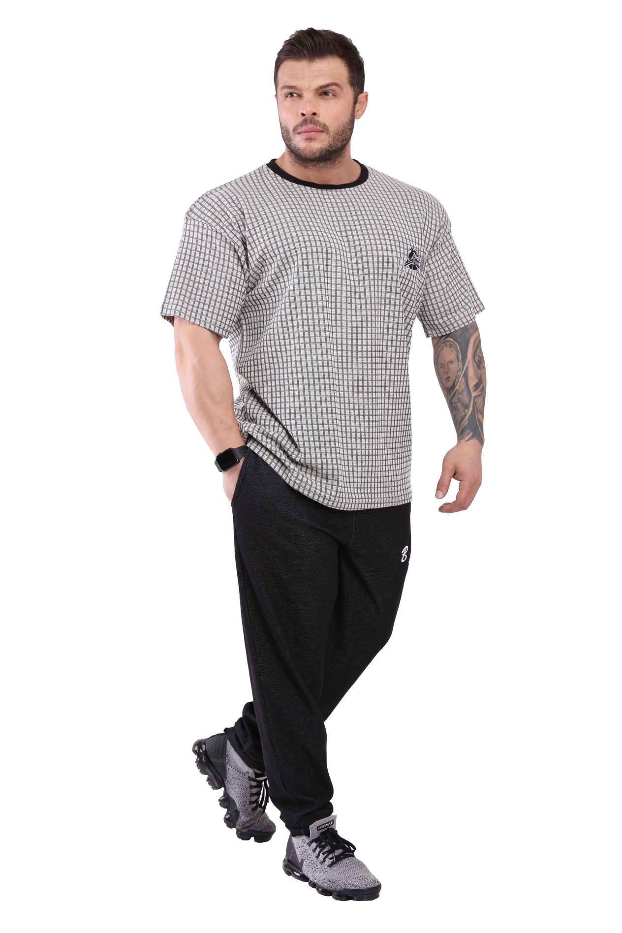 Spor T-shirt Bol Kesim Pamuklu Üst Big Sam 2765