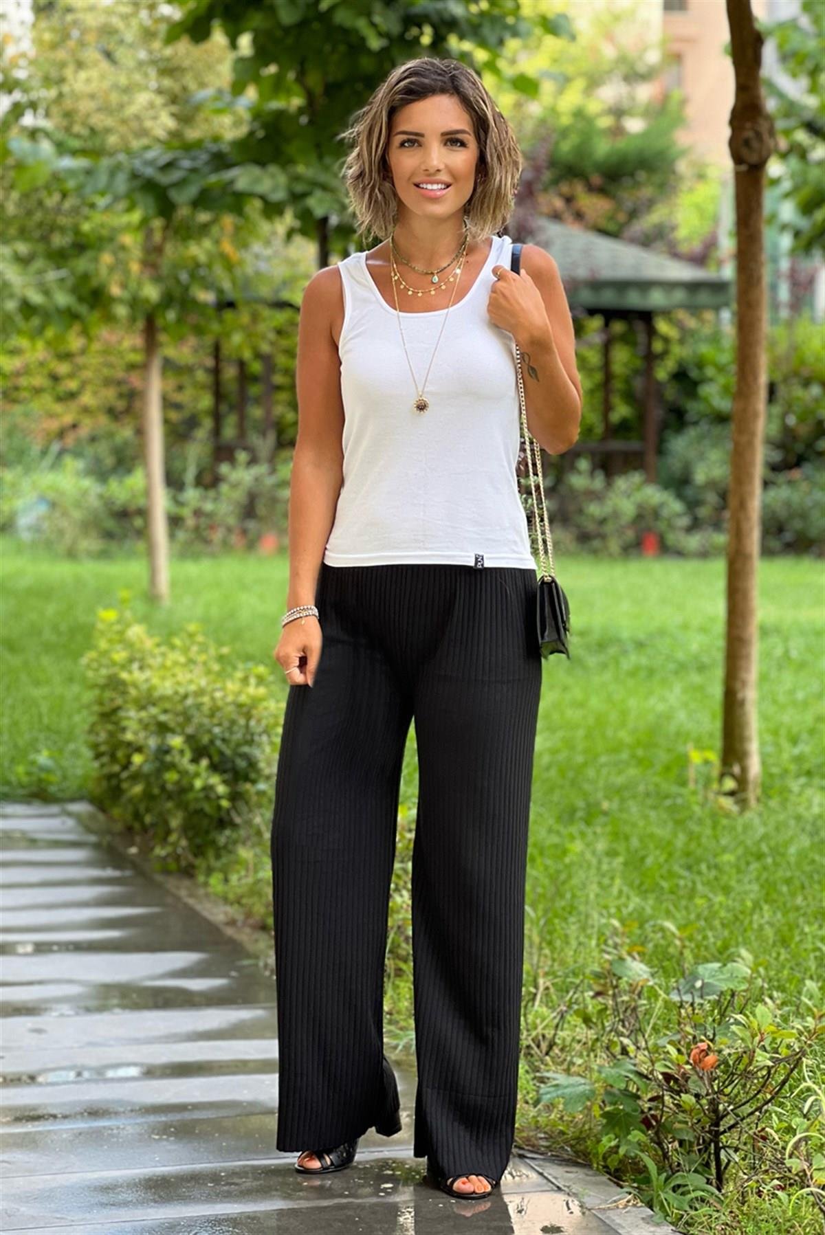 Kaşkorse Siyah Fitilli - PANTOLON