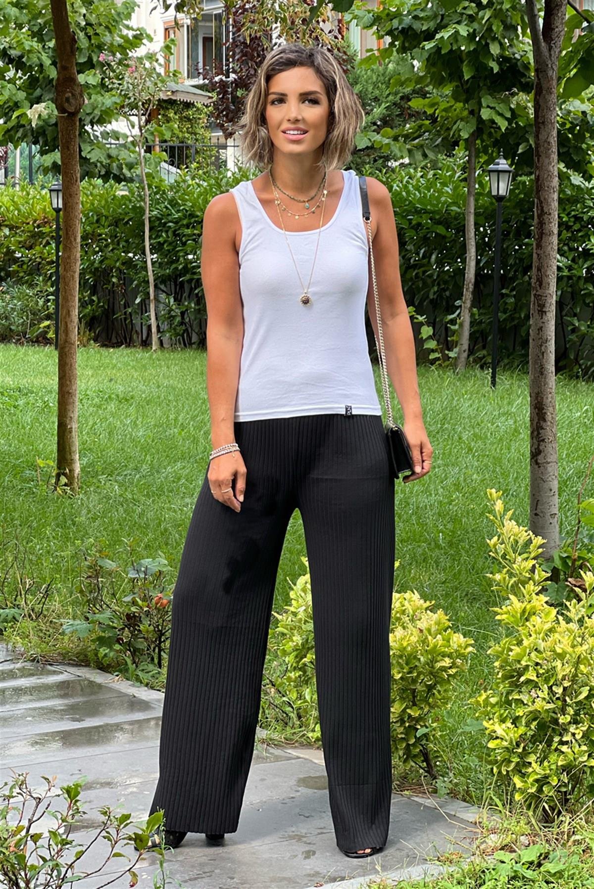 Kaşkorse Siyah Fitilli - PANTOLON