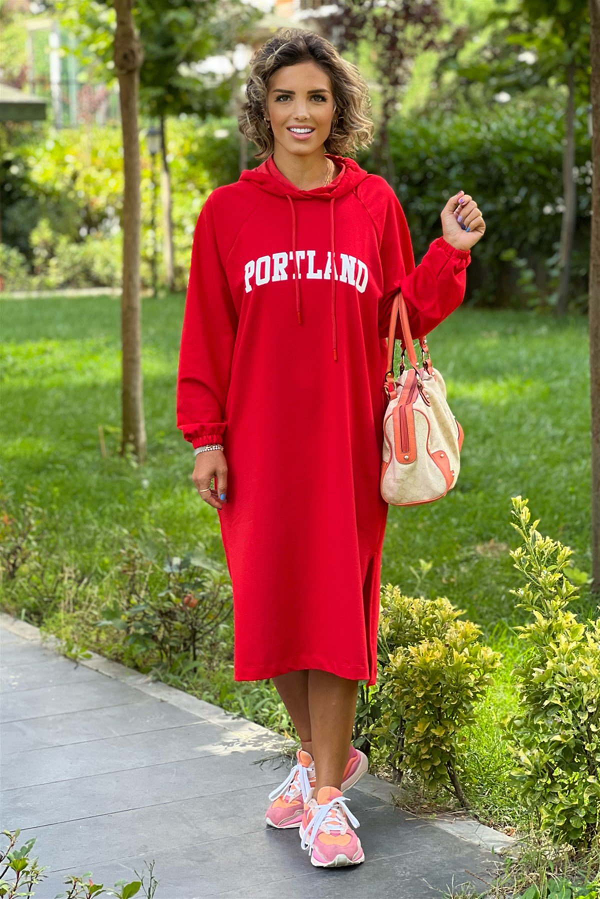 Kırmızı Portland Sweat Elbise