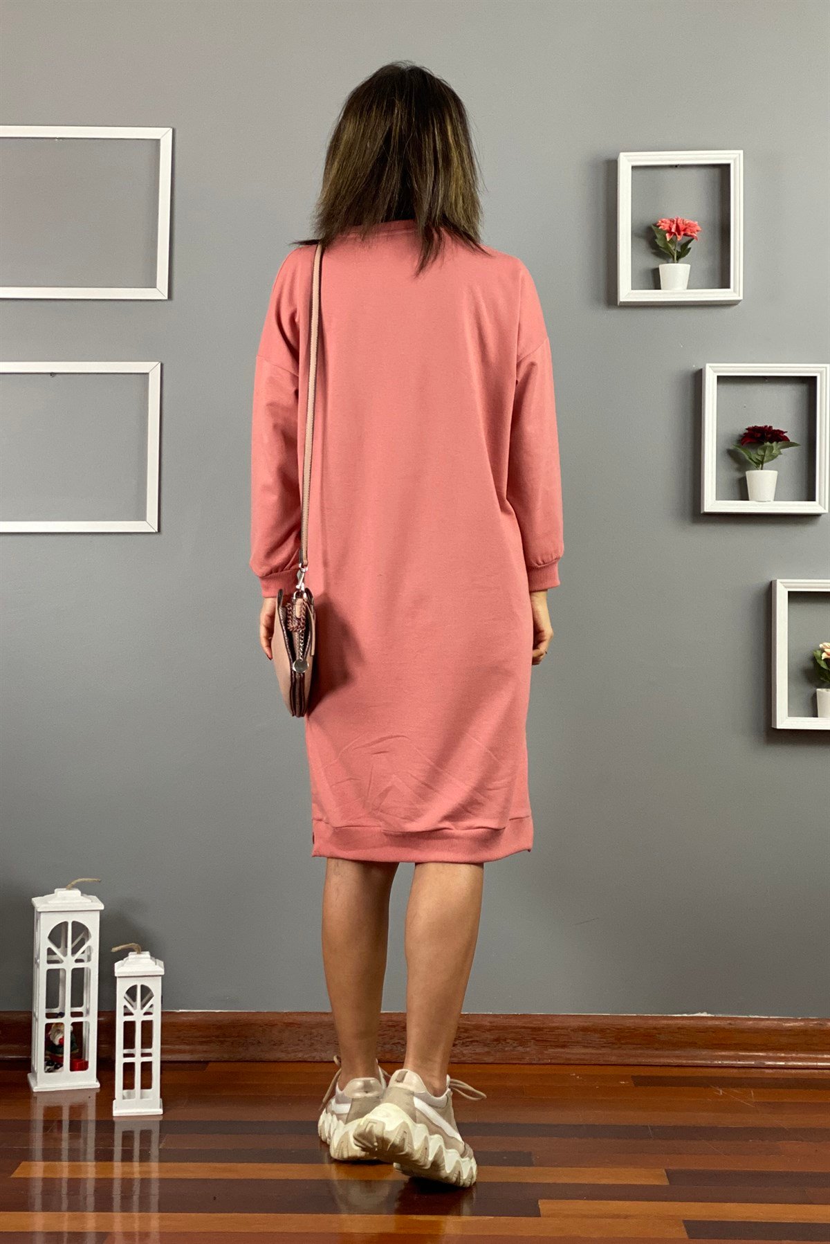 Pembe Sweat Elbise
