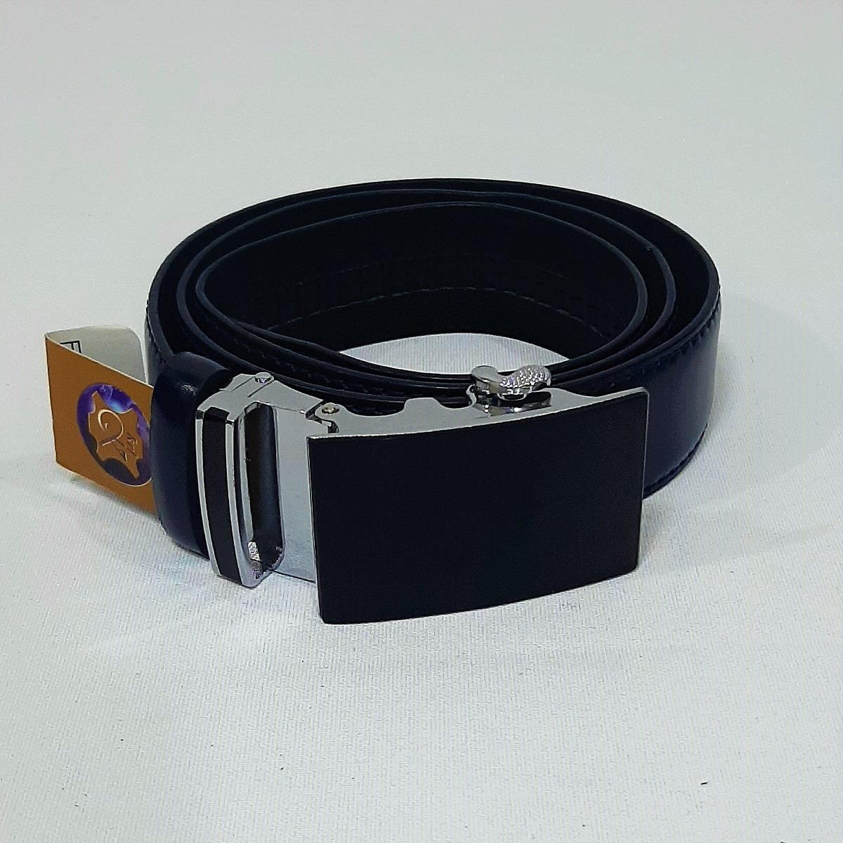 Fiyra 101-2 Lacivert 3,5cm Otomatik Tokalı Hakiki Deri Kemer
