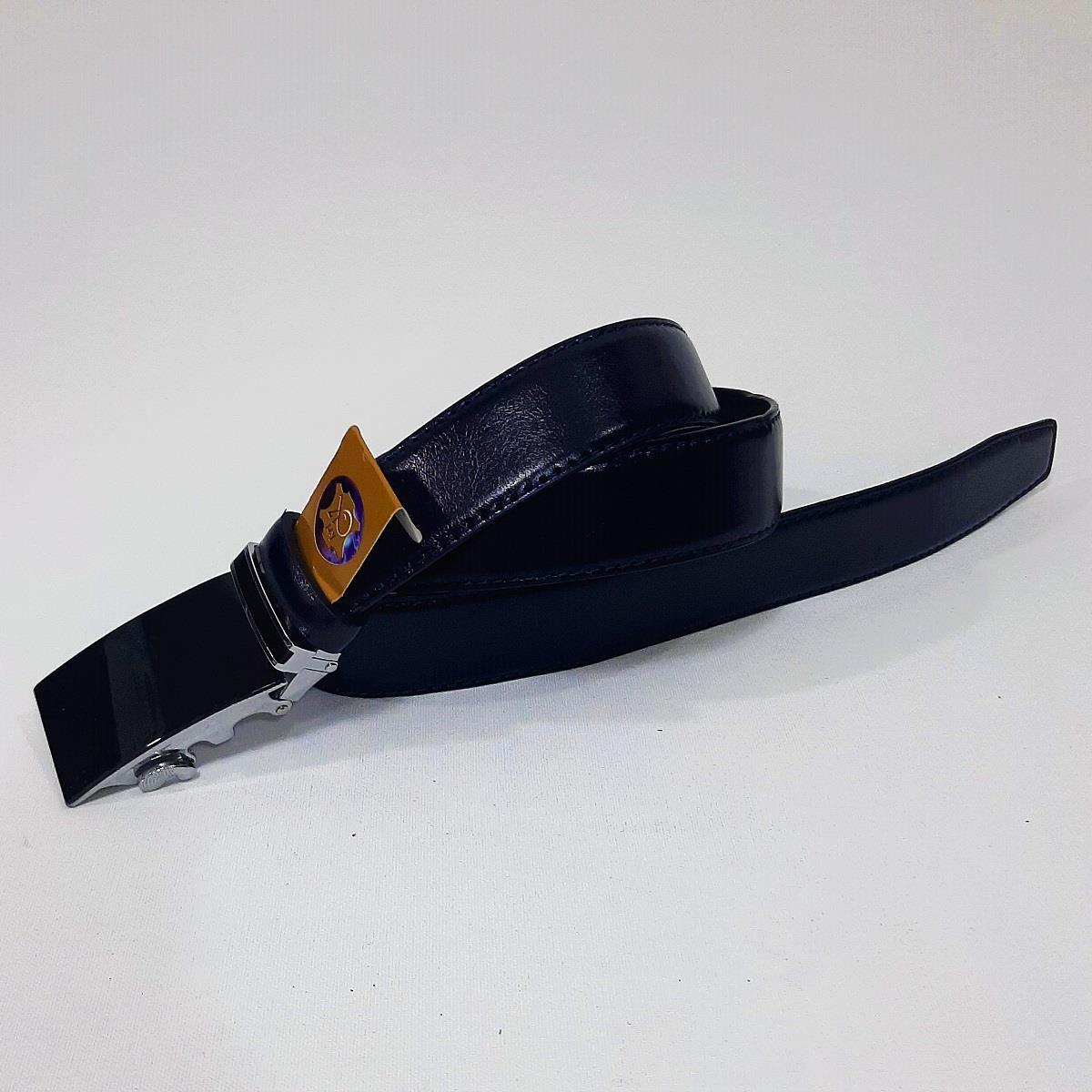 Fiyra 101-2 Lacivert 3,5cm Otomatik Tokalı Hakiki Deri Kemer