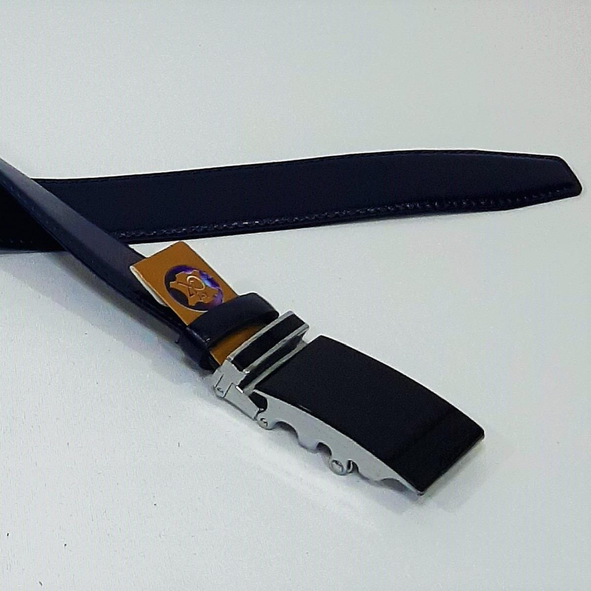 Fiyra 101-2 Lacivert 3,5cm Otomatik Tokalı Hakiki Deri Kemer