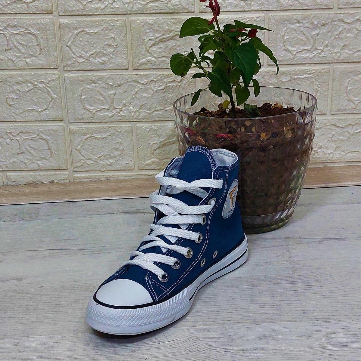 Fiyra 555 Kot Mavi Uzun Unisex Sneaker Keten Spor Ayakkabı