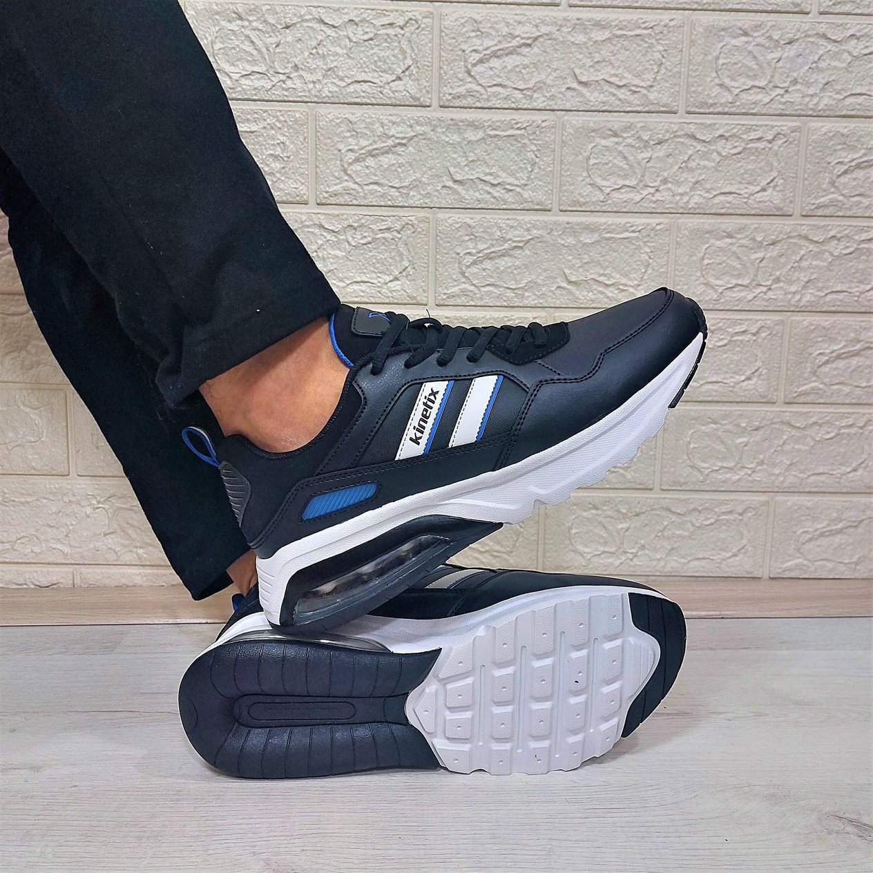 Kinetix Pagol Pu Siyah Fuspetli Air Atom Taban Spor Ayakkabı