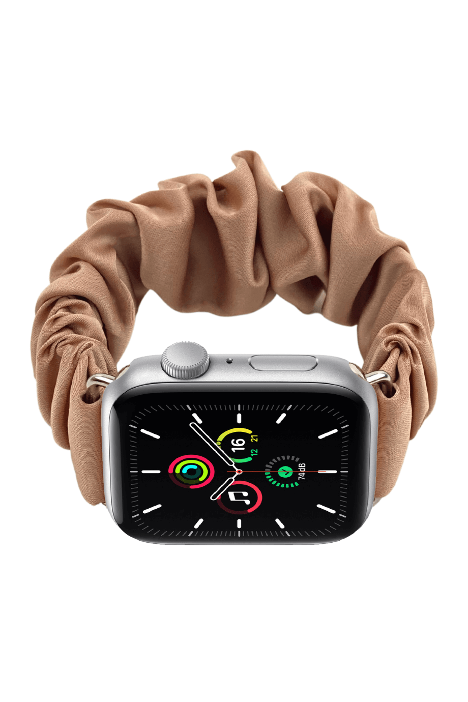 Scrunchie Apple Watch Band Latte Silk