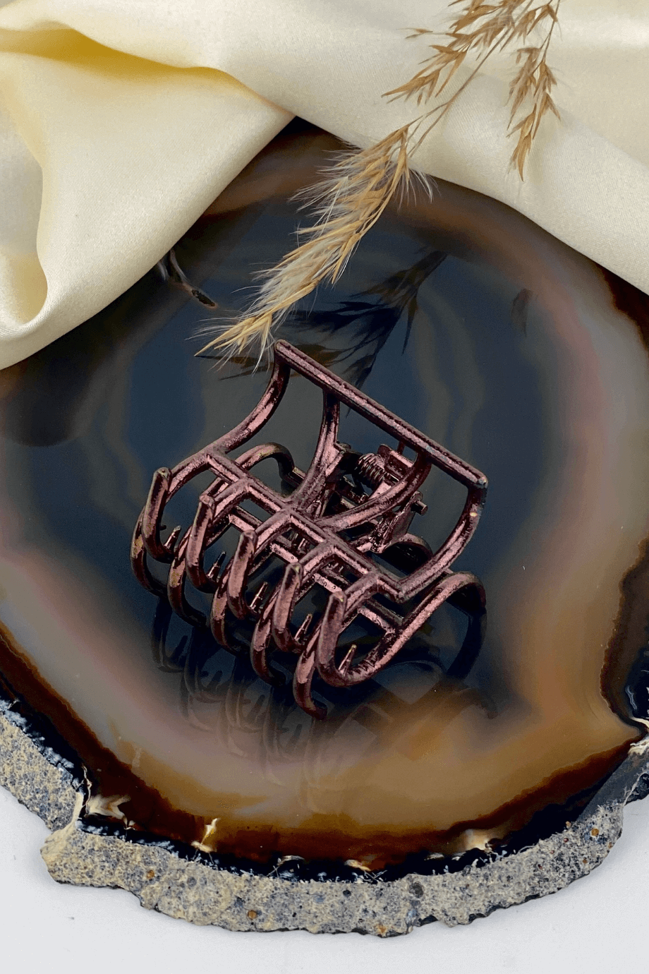 Small Metal Hair Clip Copper