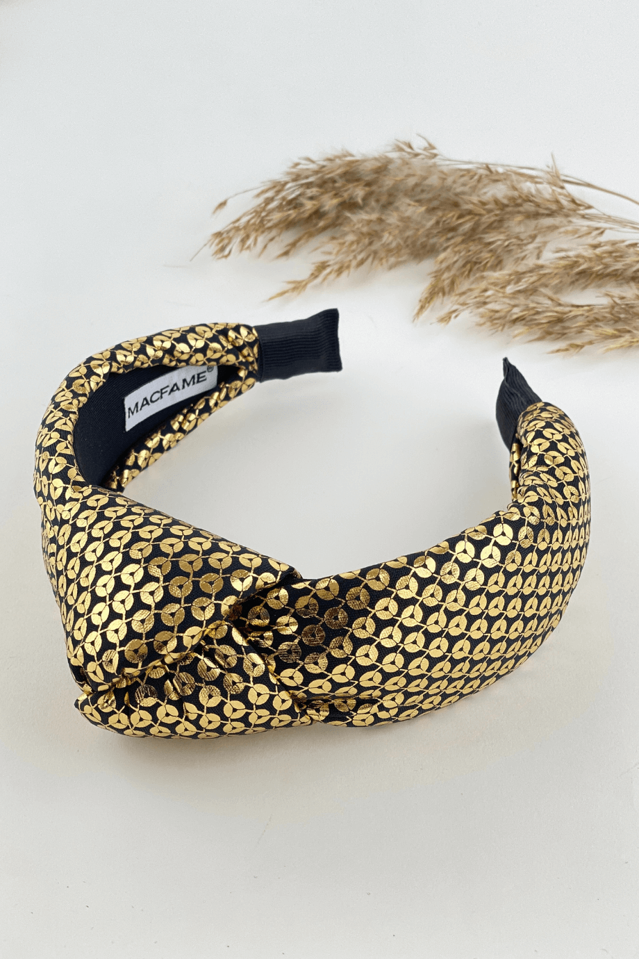 Gold Sequin Printed Women Headband