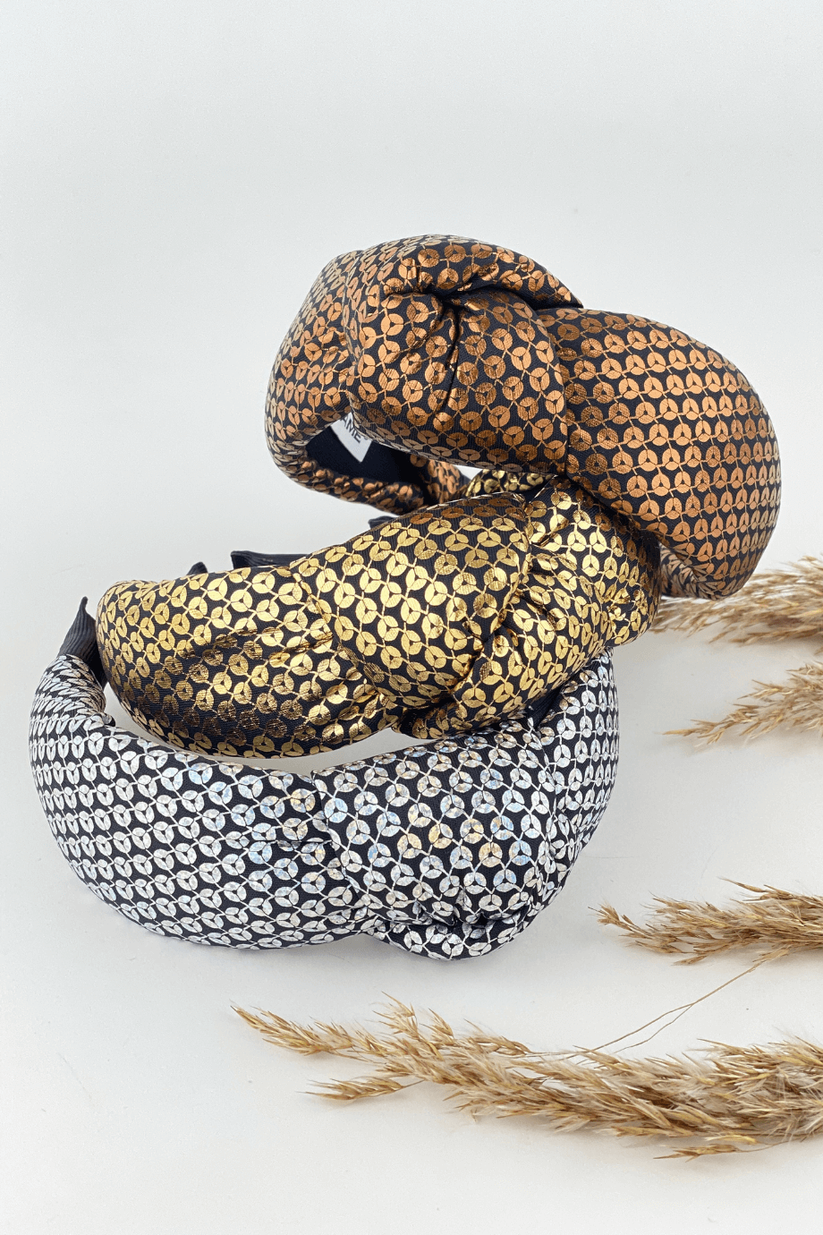 Gold Sequin Printed Women Headband
