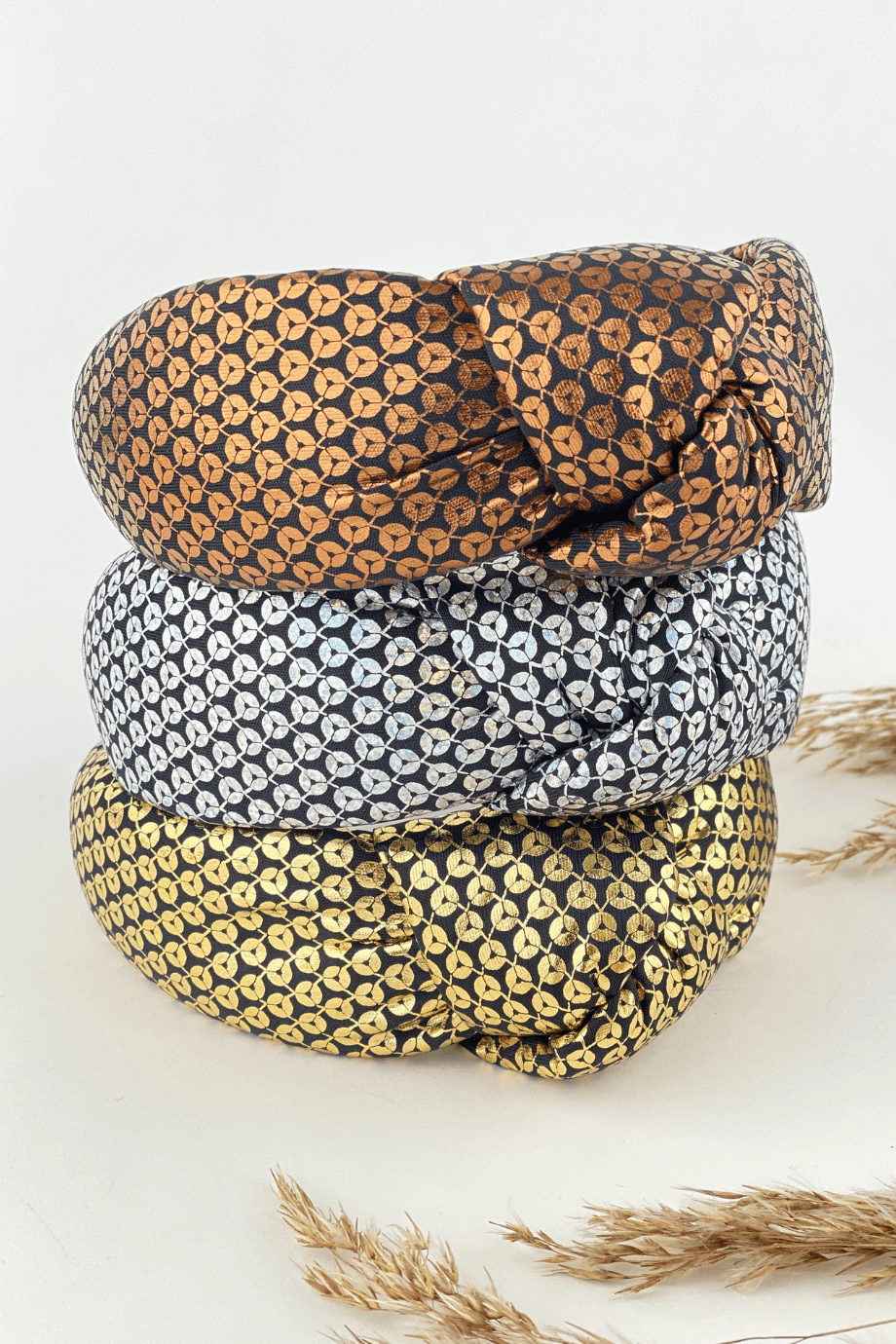 Gold Sequin Printed Women Headband