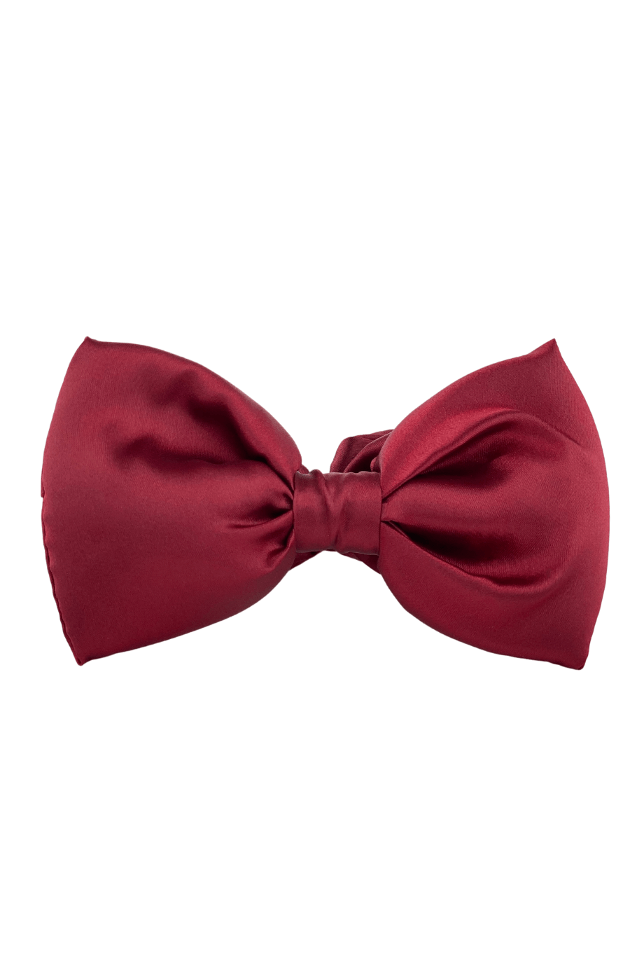 Big Bow Satin Scrunchie Burgundy