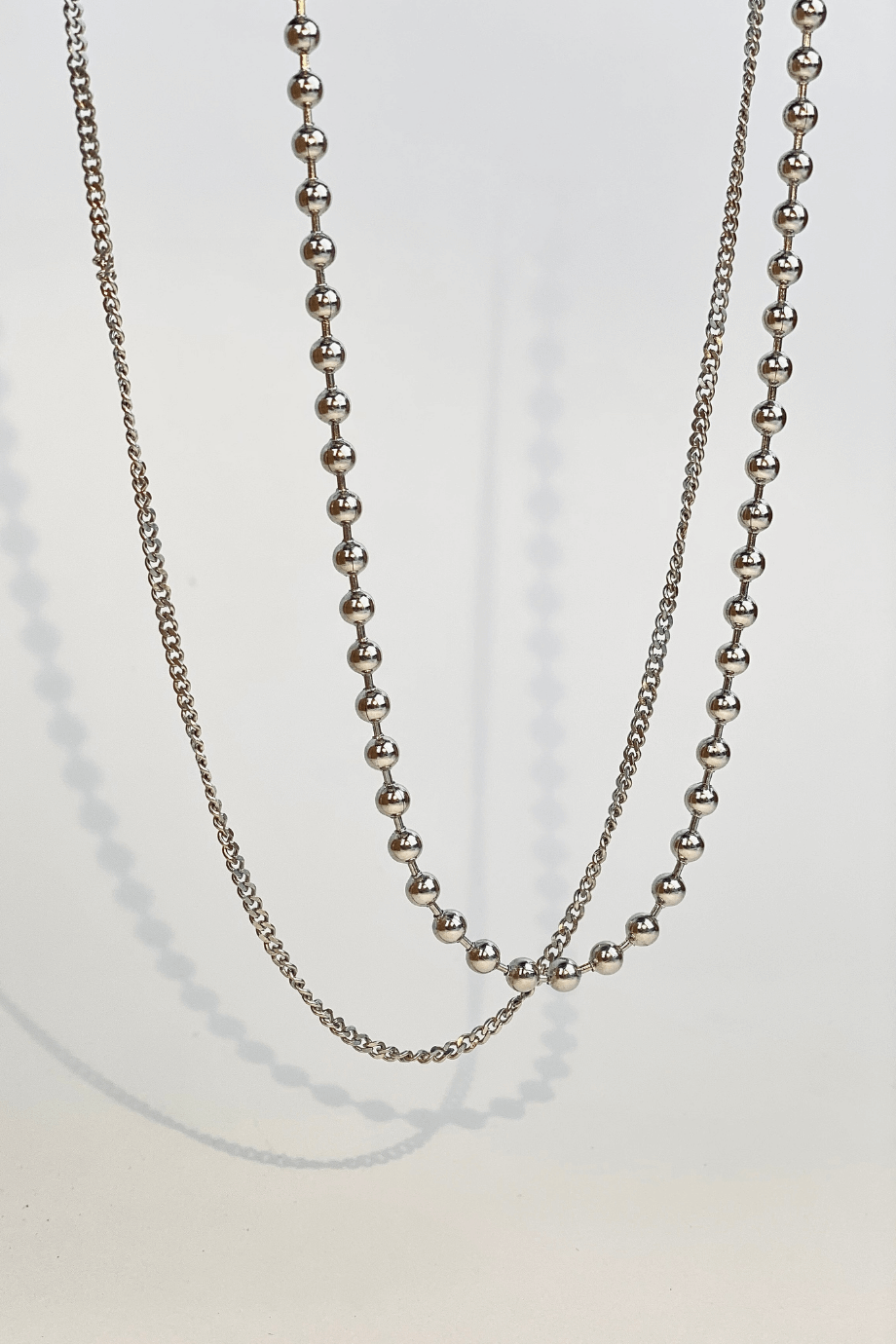 Silver Ball Multi-Layer Necklaces