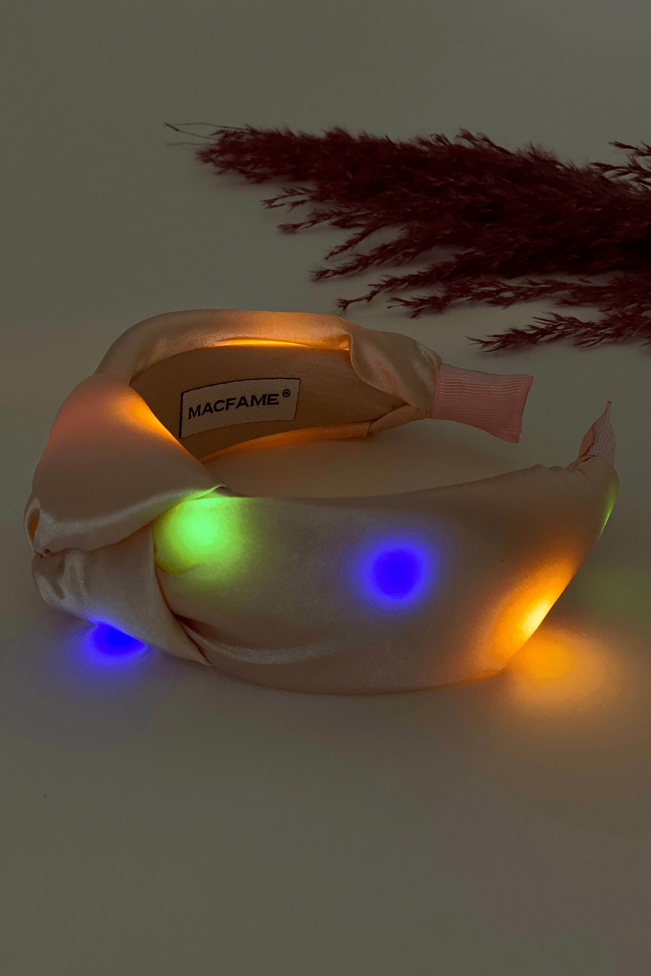 Led Light Up Padded Headband Pastel Pink