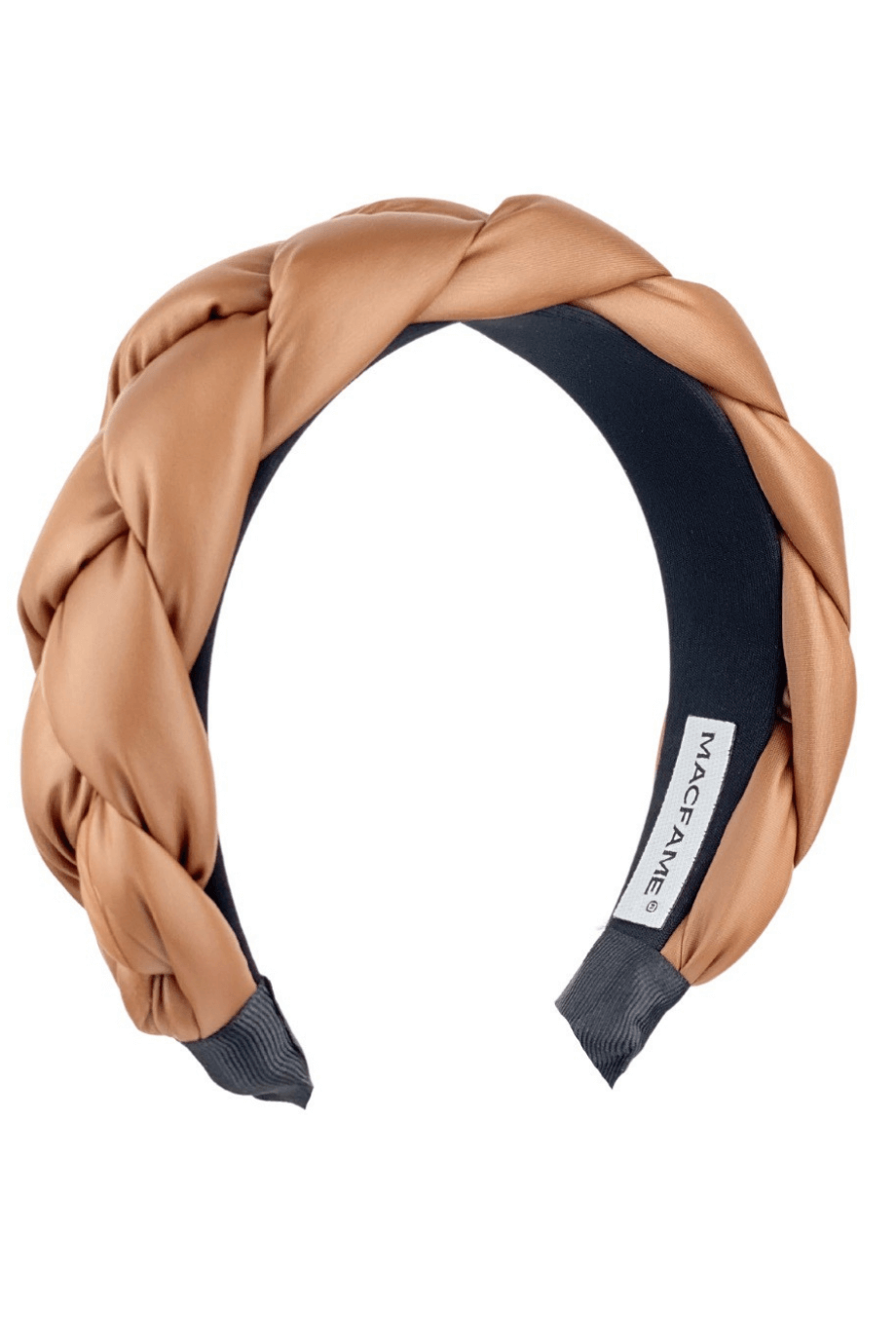 Brown Leather Braided Headband