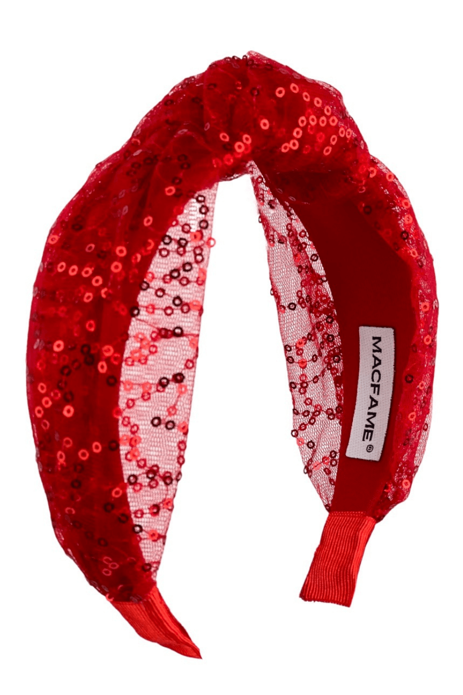 Red Sequin Tulle Headband