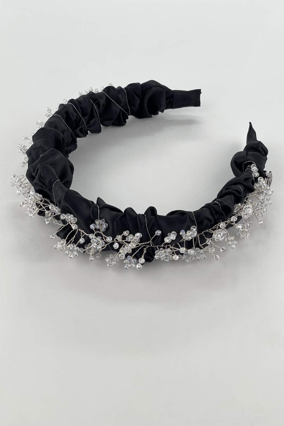 Crystal Black Bridal Headband