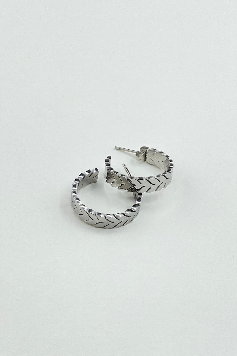 Arrow Hoop Earrings Silver