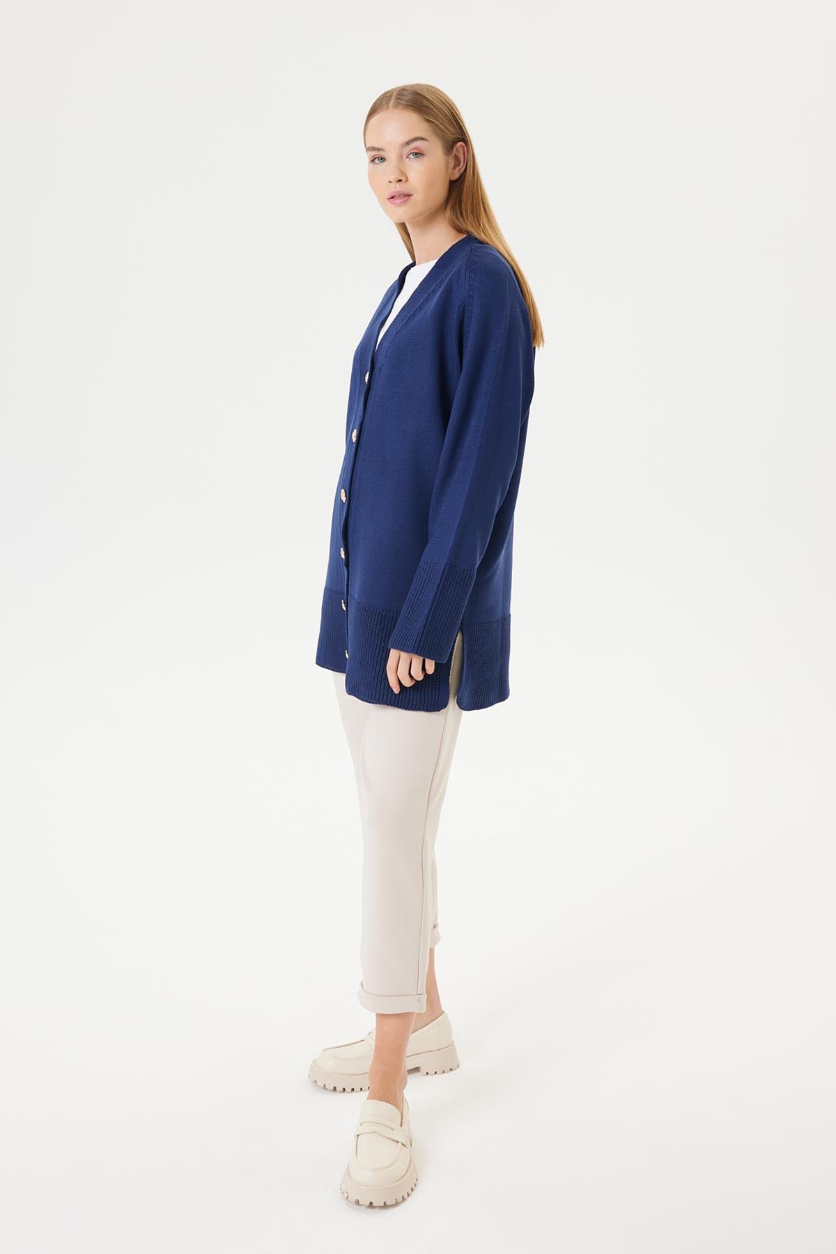 OVER TRİKO HIRKA LACİVERT