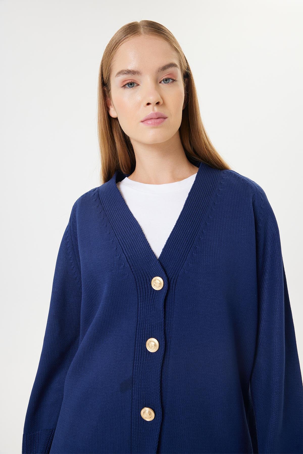 OVER TRİKO HIRKA LACİVERT