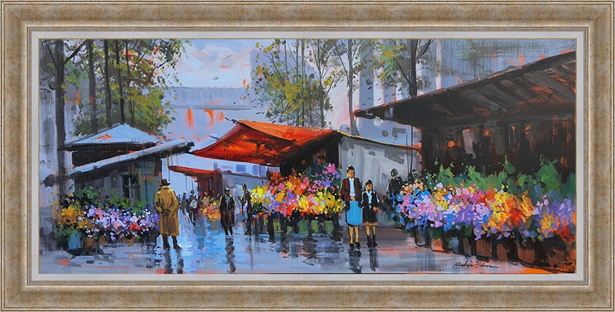 Çiçek Pazarı | Yağlı Boya TabloYAĞLI BOYA ESERLER