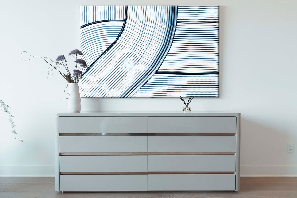 Dekoratif Minimal Soyut | Yağlıboya dokulu canvas baskı