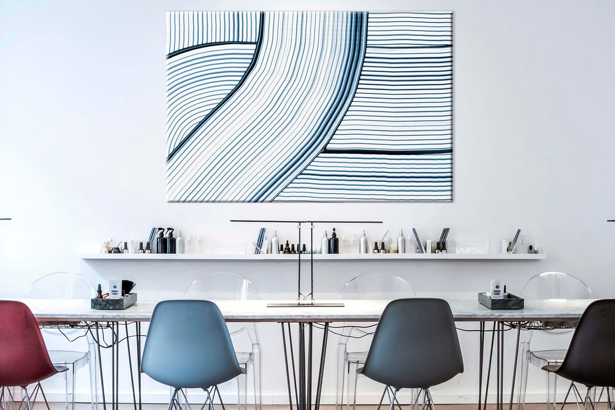 Dekoratif Minimal Soyut | Yağlıboya dokulu canvas baskı