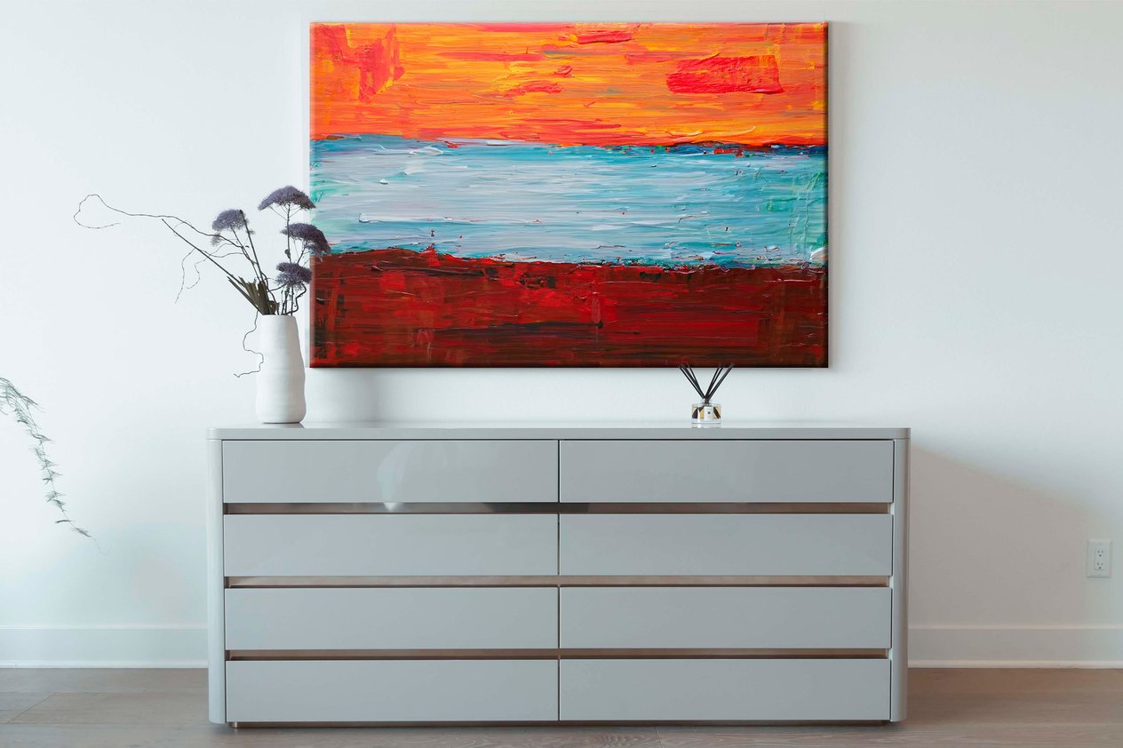 Dokulu Renk Dizilimi | Yağlıboya dokulu canvas baskı