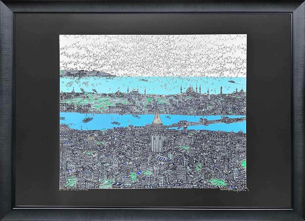 Galata'dan Yarımada'ya Bakış (c) 6/25 | DEVRİM ERBİL SERİGRAFİ BASKI