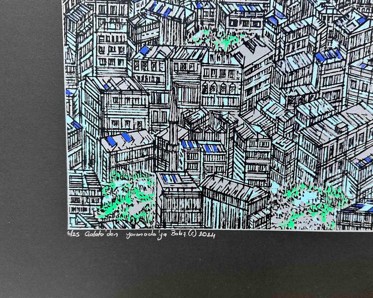 Galata'dan Yarımada'ya Bakış (c) 6/25 | DEVRİM ERBİL SERİGRAFİ BASKI