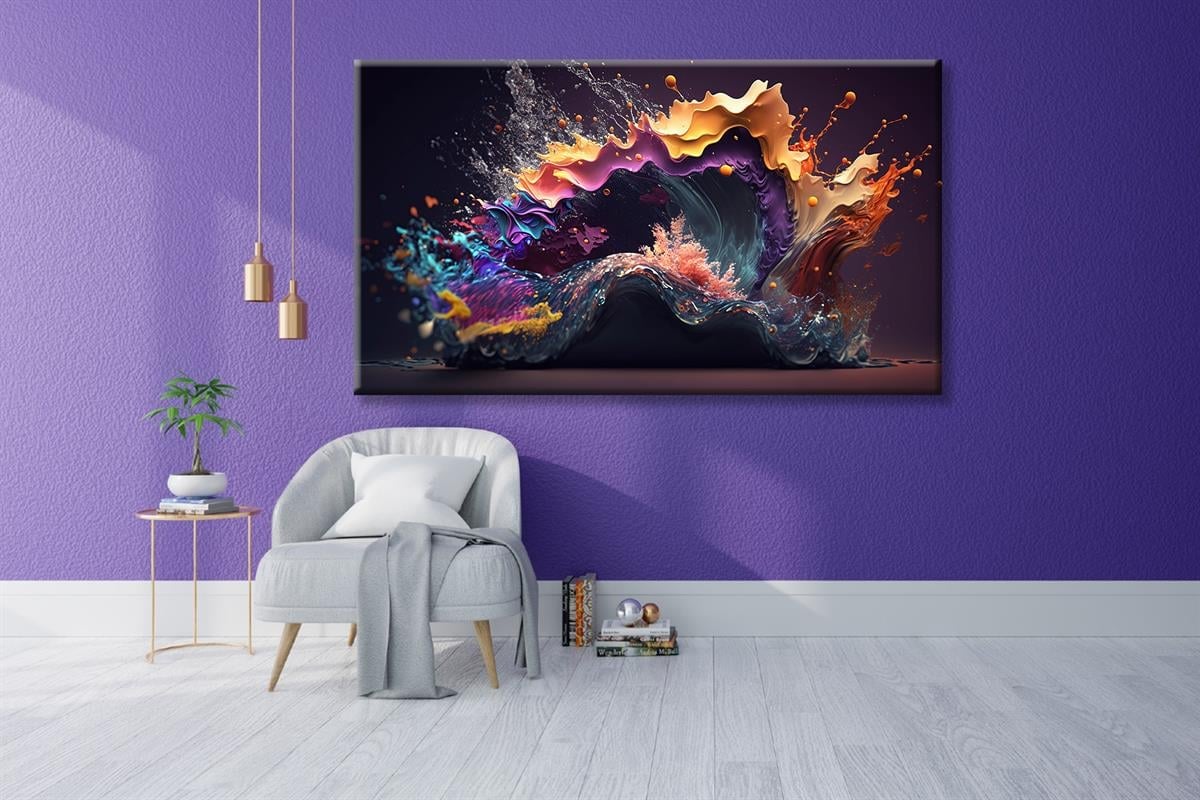 Soyut Kanvas TabloÜnlü Ressam Kanvas Tablo mükemmel baskı kalitesi Kozaart galeri 
