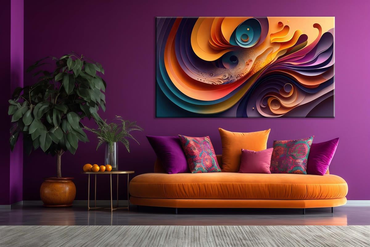 Soyut Kanvas TabloÜnlü Ressam Kanvas Tablo mükemmel baskı kalitesi Kozaart galeri 