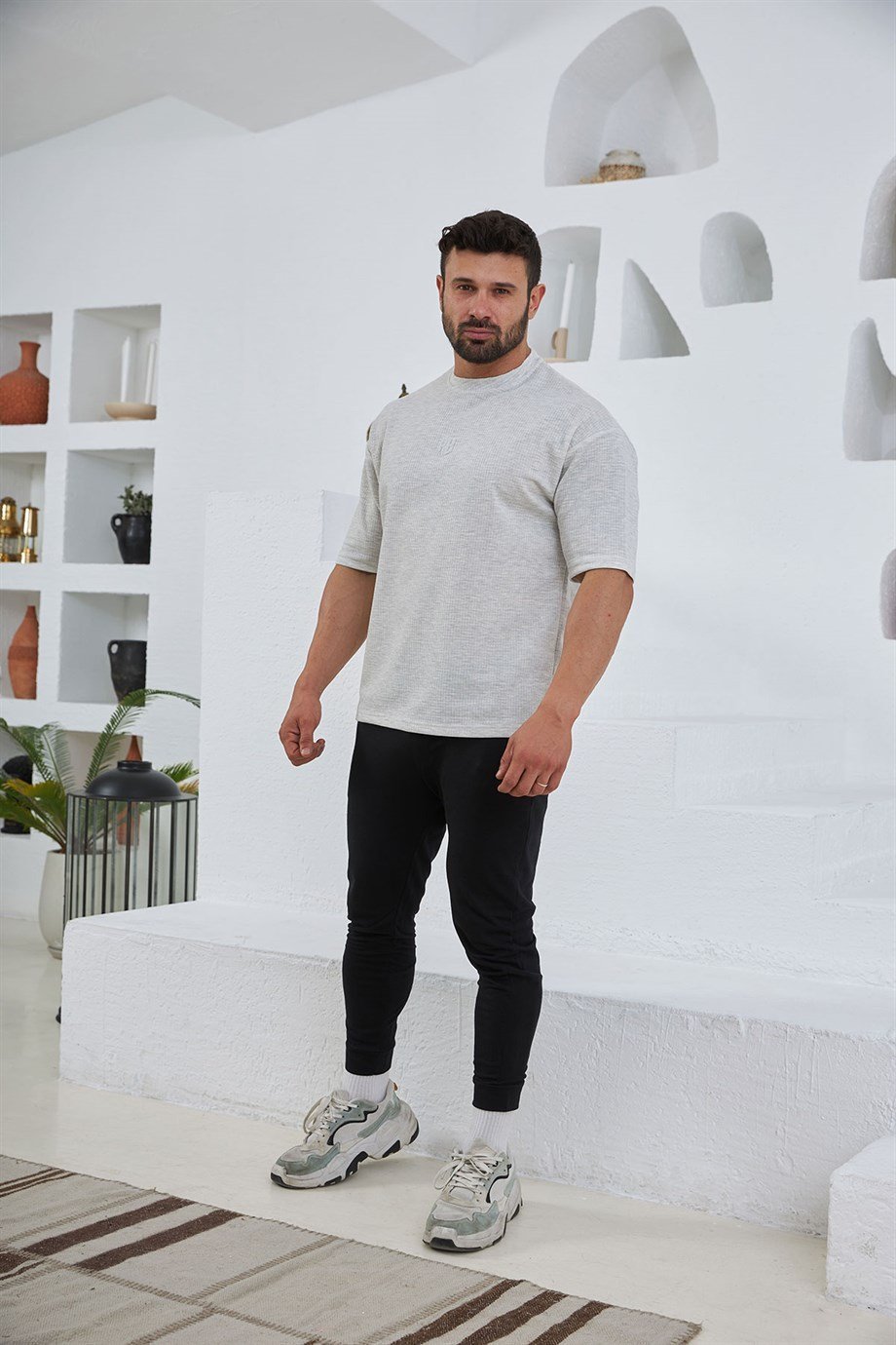 Waffi Oversize T-Shirt Beyaz