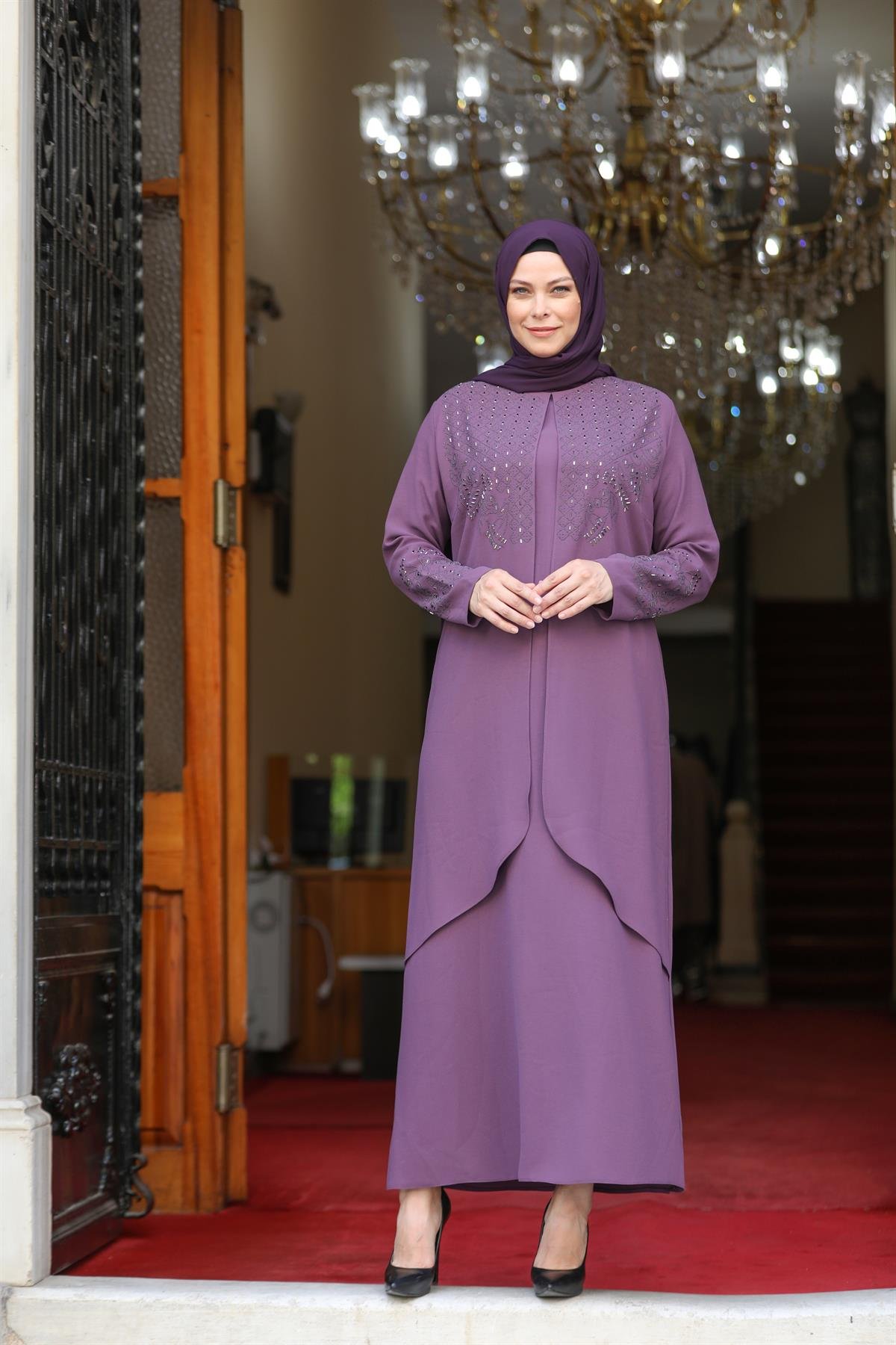 Amine Hüma Sude Naz Abiye Violet