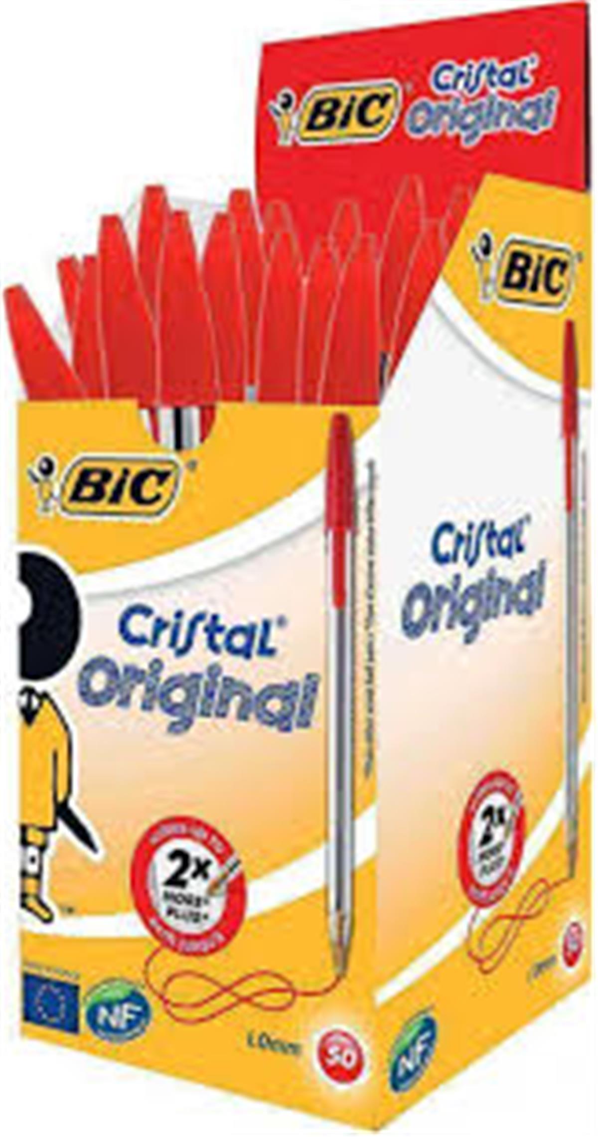 Bic 847899 Cristal Medium Tükenmez Kalem 1.0Mm 50Li Kutu Kirmizi