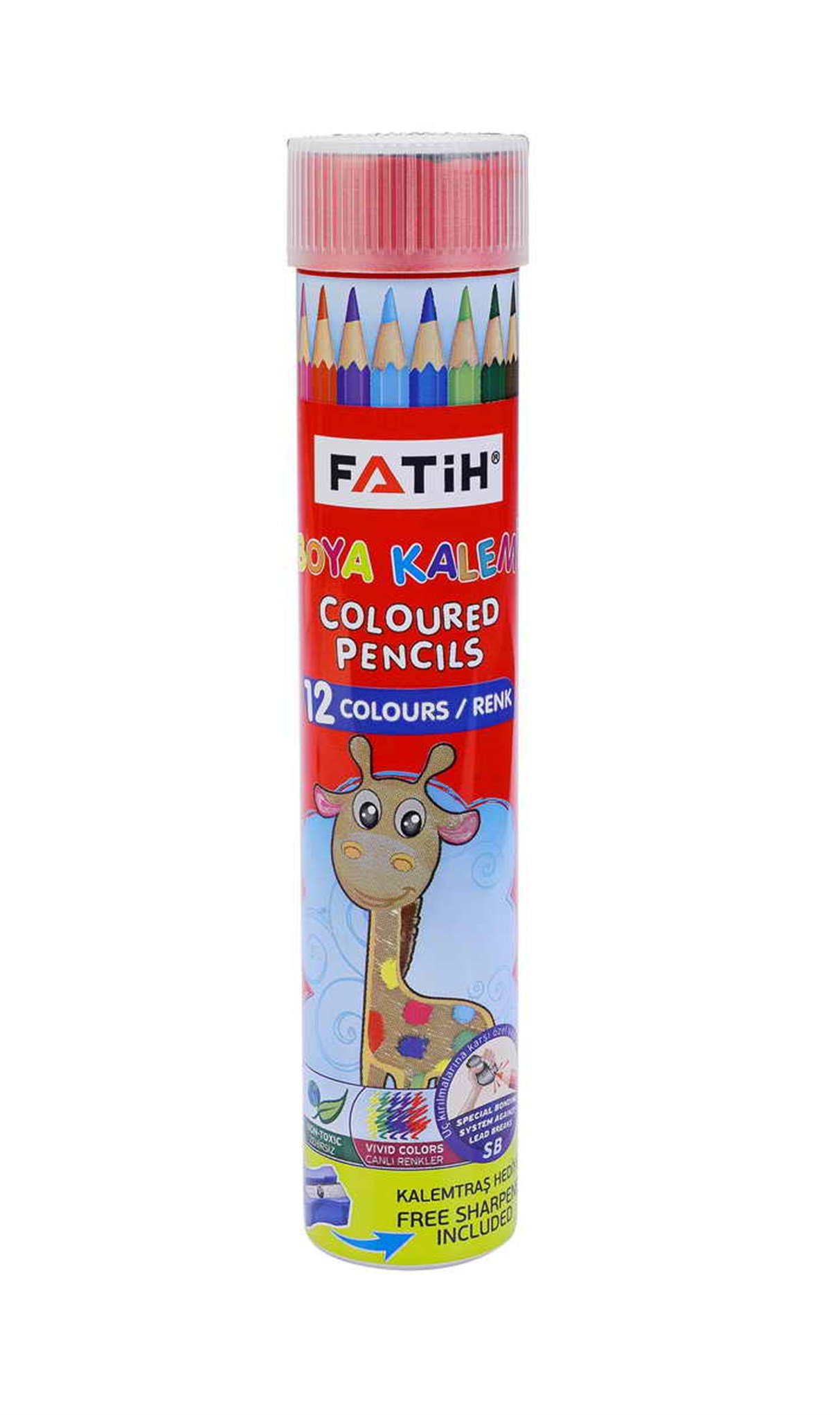 Fatih Fa33114 Kuruboya Kalemi Tüplü 12 Renk Tam Boy 
